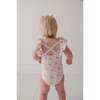 Baby Girl Ruffle Sleeve Cross Back Swimsuit Llamas - One Pieces - 6
