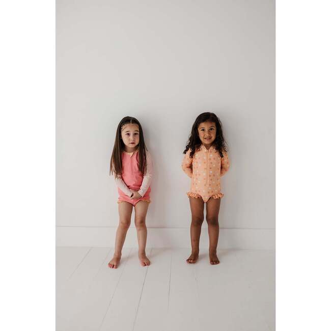 Girl's One-Piece Ruffle Rash Guard Swimsuit Cherries - One Pieces - 10