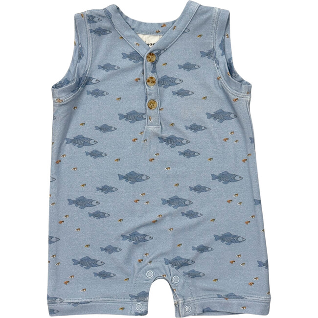 Boy's Sleeveless Romper Fish