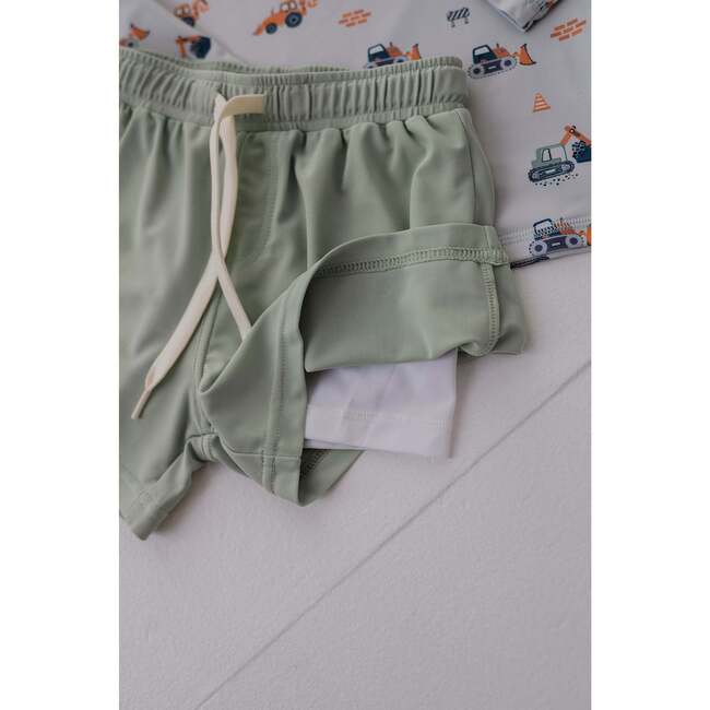 Boy's Swim Shorts Summer Green