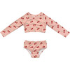 Girl's Crop Two-Piece Swimsuit Cherries - Two Pieces - 1 - thumbnail