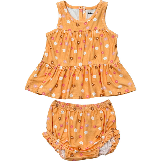 Baby Girl Double Peplum & Bloomer Set Desert Mist Blooms