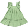 Girl's Drop-Waist Peplum Dress Summer Green - Dresses - 1 - thumbnail