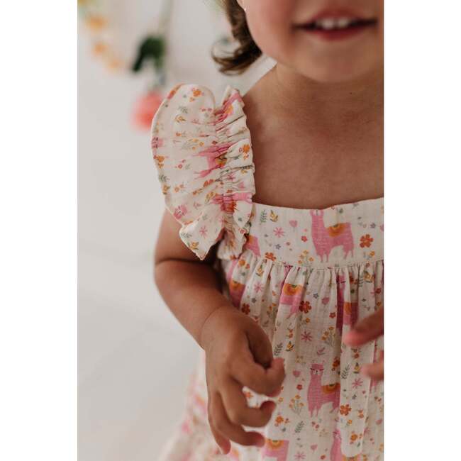 Girl's Drop-Waist Peplum Dress Summer Green - Dresses - 3