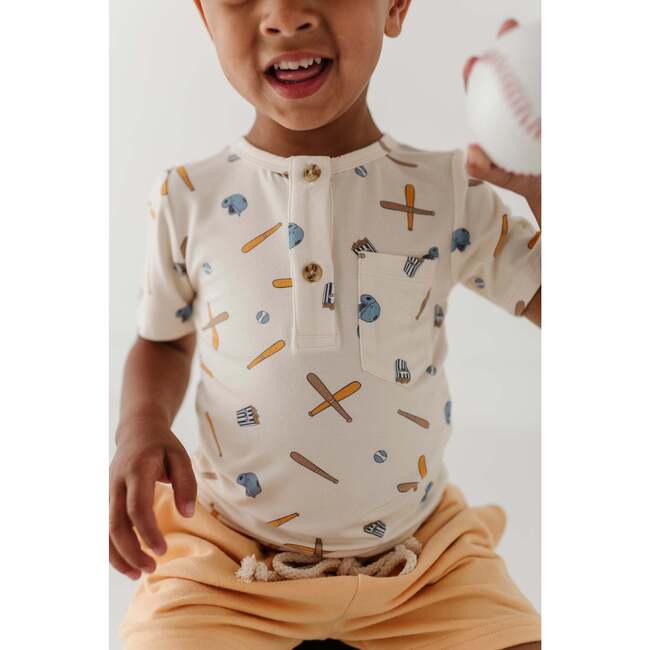 Boy's Short Sleeve Henley Shirt Mountain Spring - T-Shirts - 3