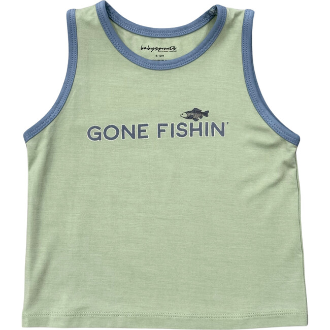 Boy's Tank Top Gone Fishin'