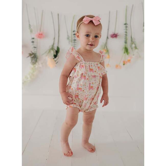 Baby Girl Gauze Bubble Romper Sketched Daisy - Rompers - 3