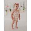 Baby Girl Gauze Bubble Romper Sketched Daisy - Rompers - 3