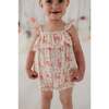 Baby Girl Gauze Bubble Romper Sketched Daisy - Rompers - 4