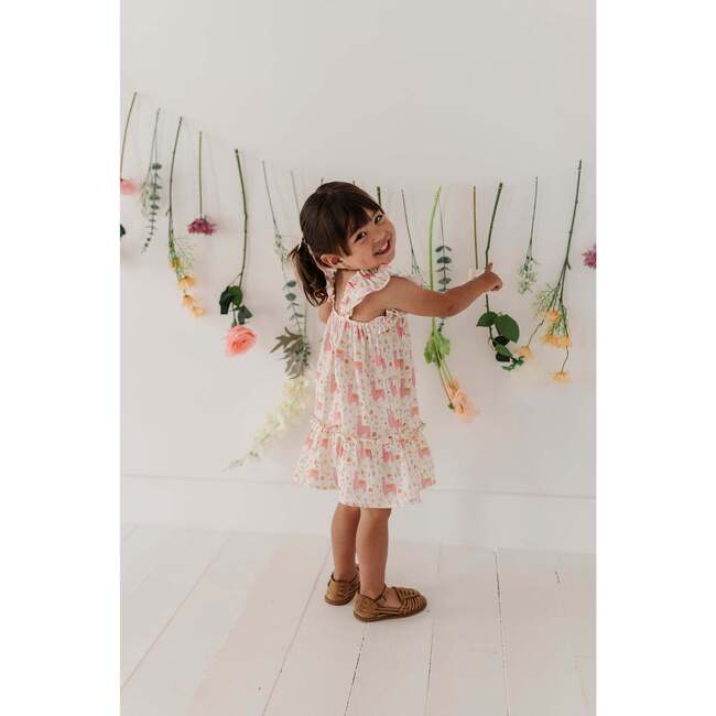 Girl's Drop-Waist Peplum Dress Summer Green - Dresses - 6