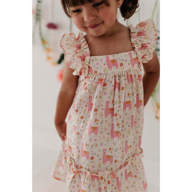 Girl's Drop-Waist Peplum Dress Summer Green - Dresses - 8