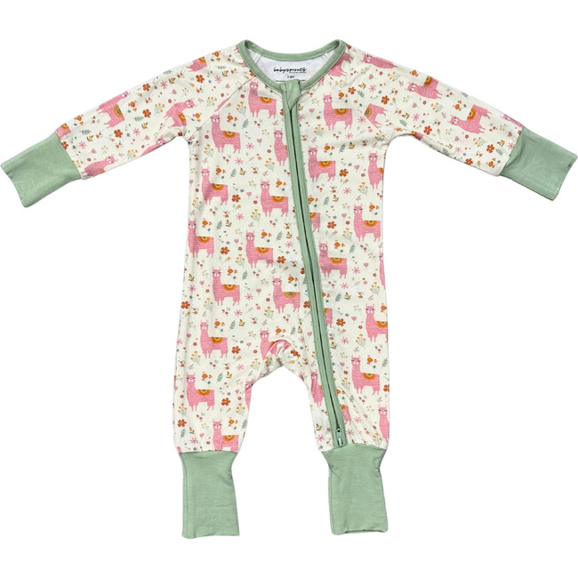 Baby Long Sleeve Zip Romper Llamas