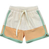 Boy's Colorblock Swim Shorts Ecru - Swim Trunks - 1 - thumbnail