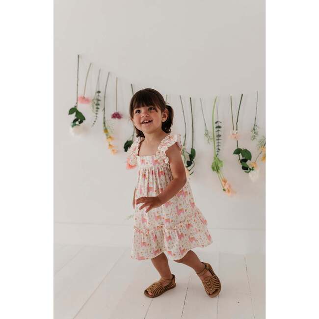 Girl's Drop-Waist Peplum Dress Summer Green - Dresses - 9