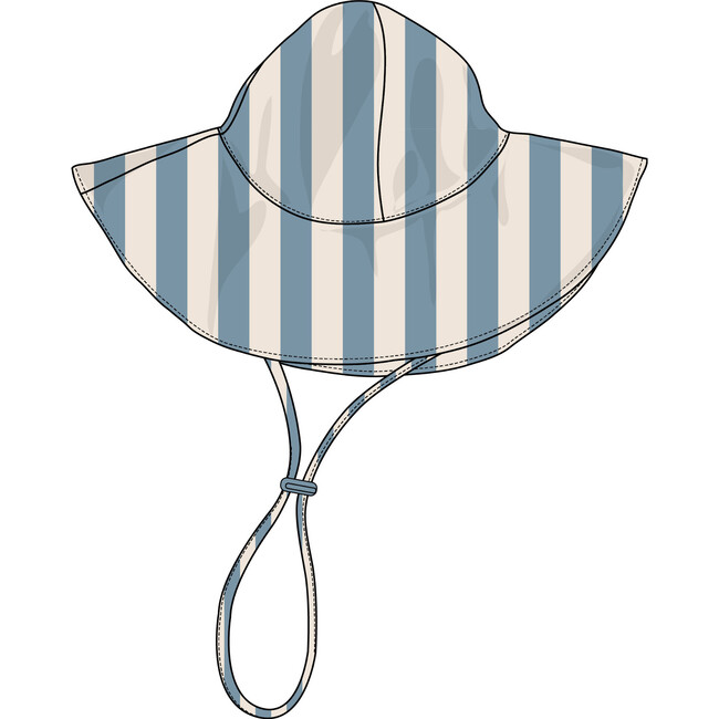 Baby Sun Hat Spring Blue Stripe