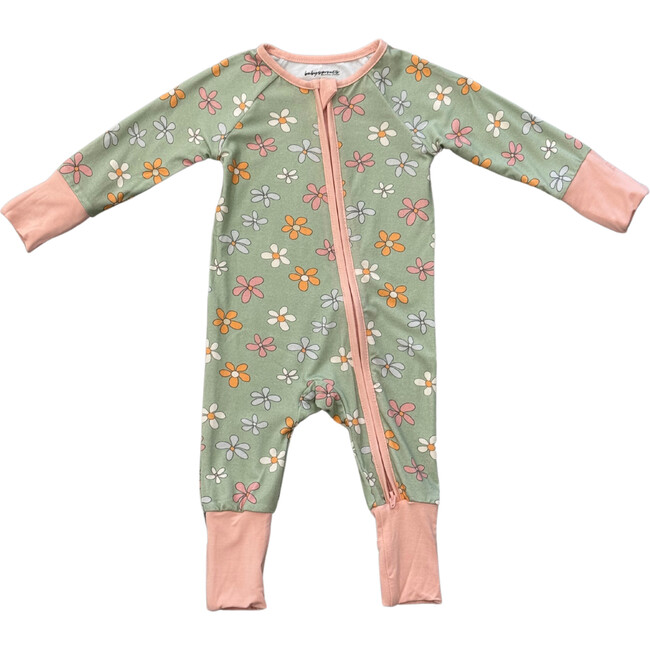 Baby Long Sleeve Zip Romper Sketched Daisy
