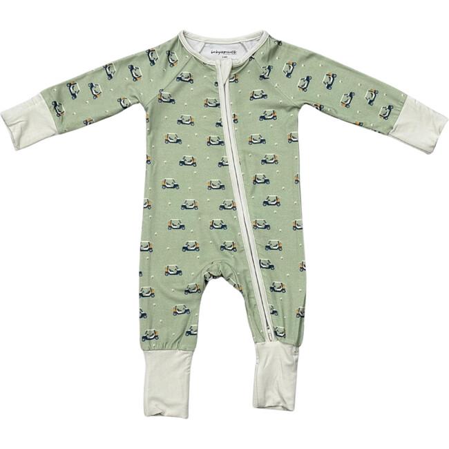 Baby Long Sleeve Zip Romper Golf Cart