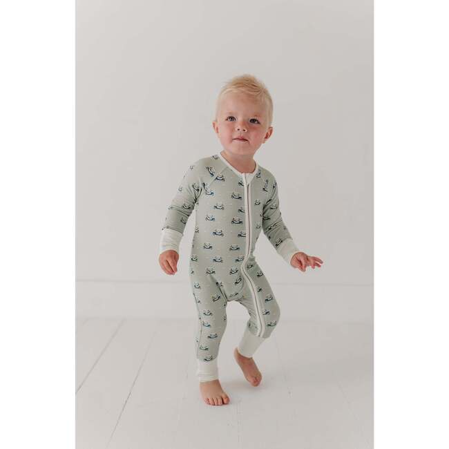 Baby Long Sleeve Zip Romper Sketched Daisy - Rompers - 4