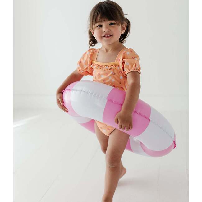 Girl's Puff Sleeve Swimsuit Sketch Daisy - One Pieces - 4