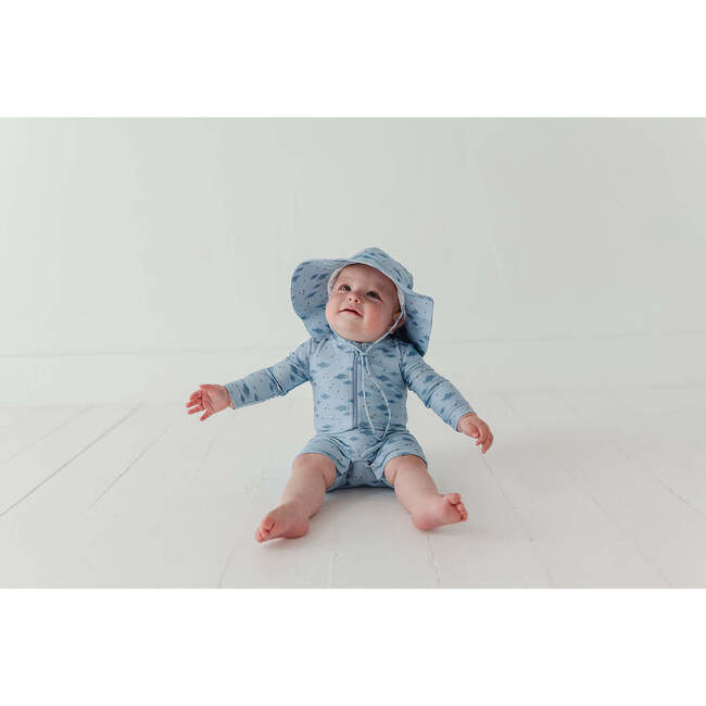 Baby Sun Hat Spring Blue Stripe - Sun Hats - 7