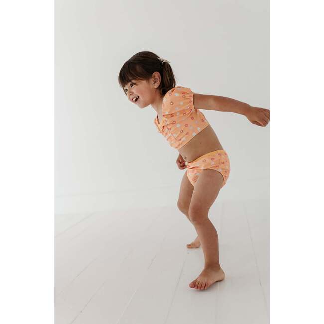 Girl's Puff Sleeve Swimsuit Sketch Daisy - One Pieces - 5