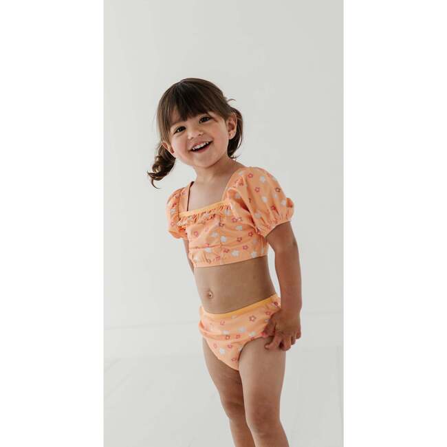Girl's Puff Sleeve Swimsuit Sketch Daisy - One Pieces - 6