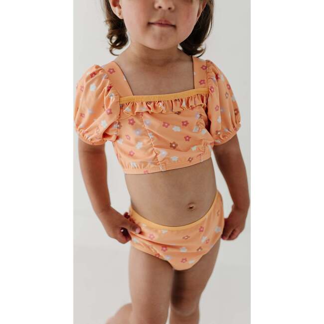 Girl's Puff Sleeve Swimsuit Sketch Daisy - One Pieces - 7