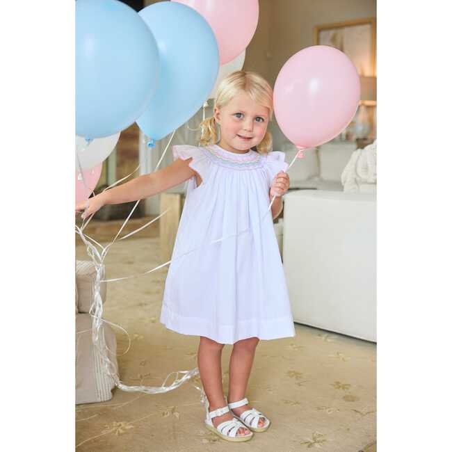 Smocked Bishop Dress, Rainbow