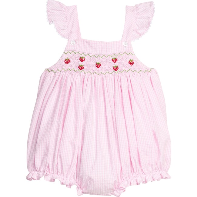 Smocked Lizzy D Bubble, Strawberries