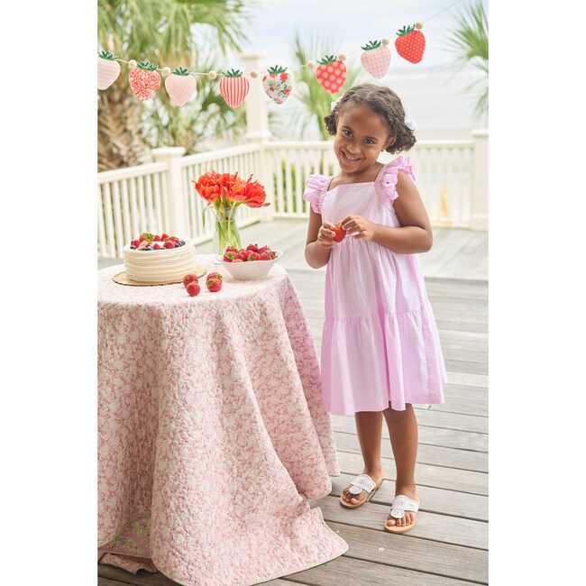 Tiered Katie Dress, Light Pink Seersucker Gingham