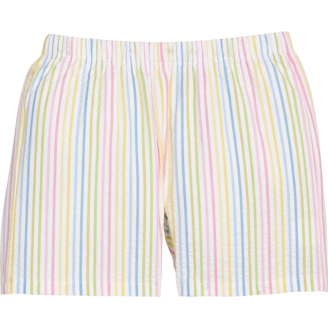 Basic Short, Rainbow Stripe Seersucker