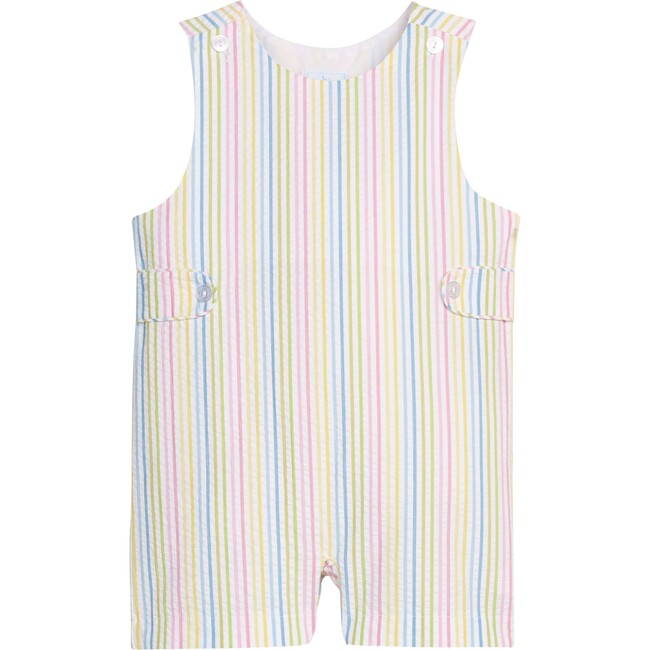 Button Tab John John, Rainbow Stripe Seersucker