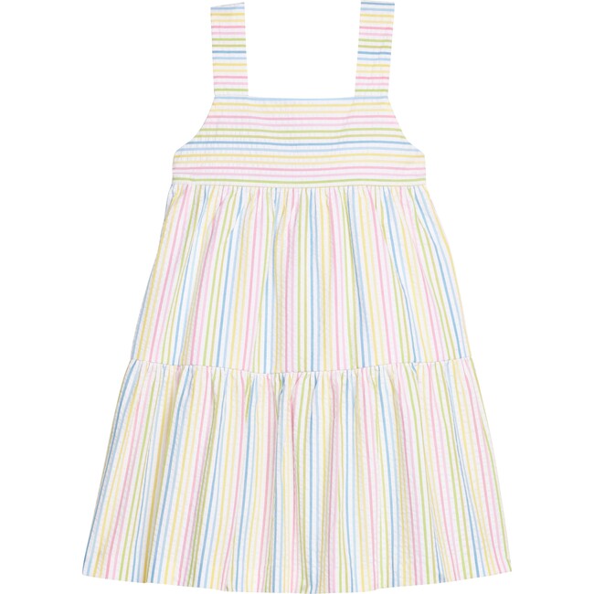 Georgia Dress, Rainbow Stripe Seersucker