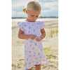 Printed Angel Sleeve Dress, Sea Shells - Dresses - 3 - thumbnail