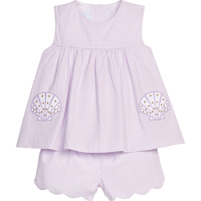 Applique Pocket Short Set, Sea Shells