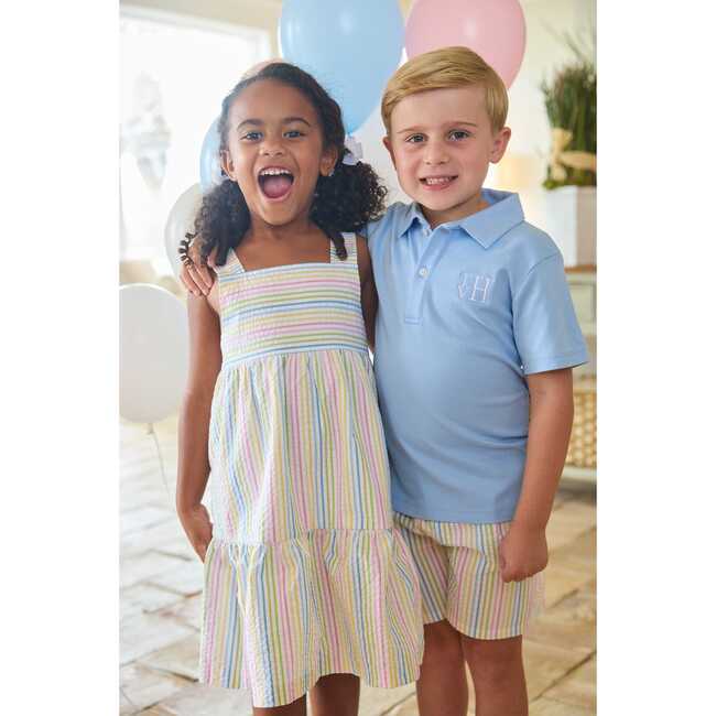 Georgia Dress, Rainbow Stripe Seersucker - Dresses - 3