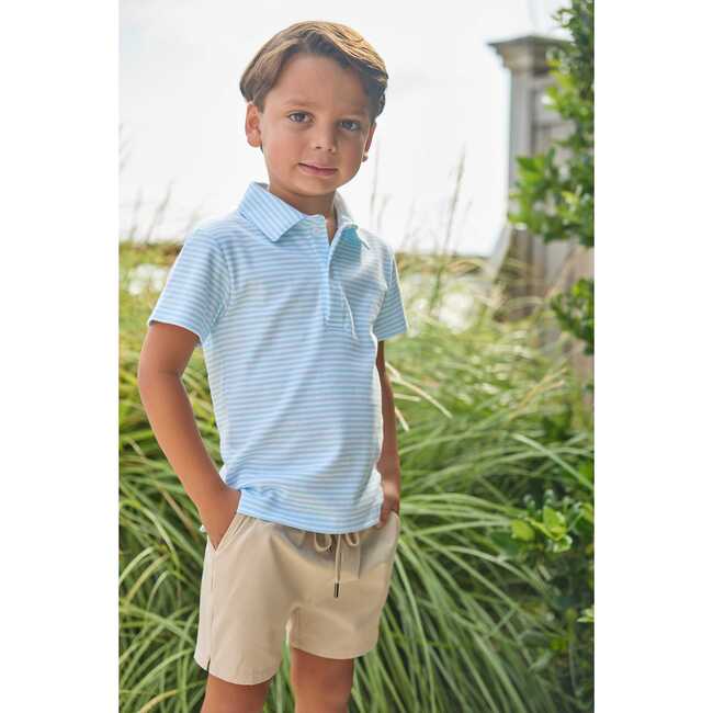 Short Sleeve Polo, Sky Stripe - Polo Shirts - 5
