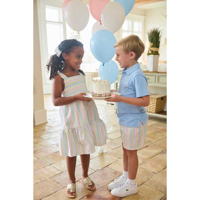 Georgia Dress, Rainbow Stripe Seersucker - Dresses - 4