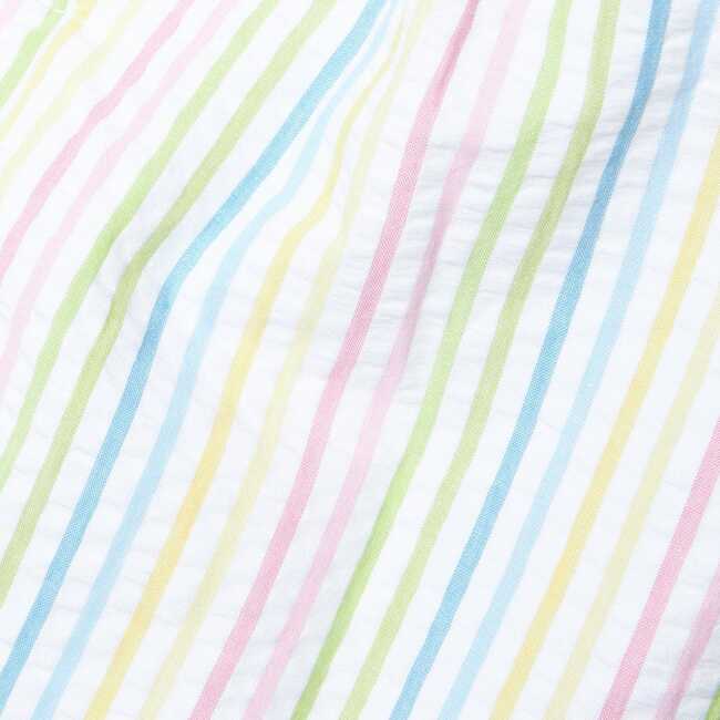 Georgia Dress, Rainbow Stripe Seersucker - Dresses - 7