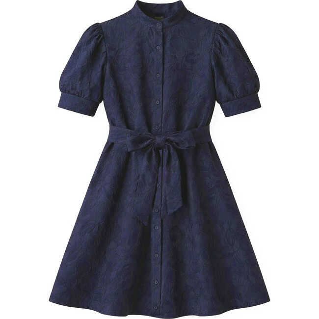 Navy Embroidery Florence Dress