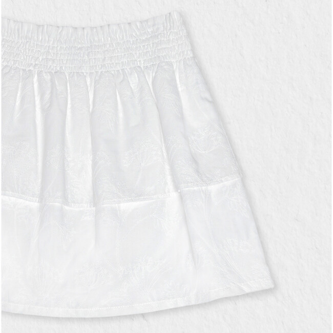 Fiona Baby Skirt, White Flower Embroidery - Skirts - 3