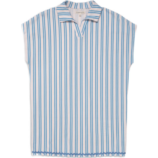 Organic Tunic Dress in Pink Cloud Stripe