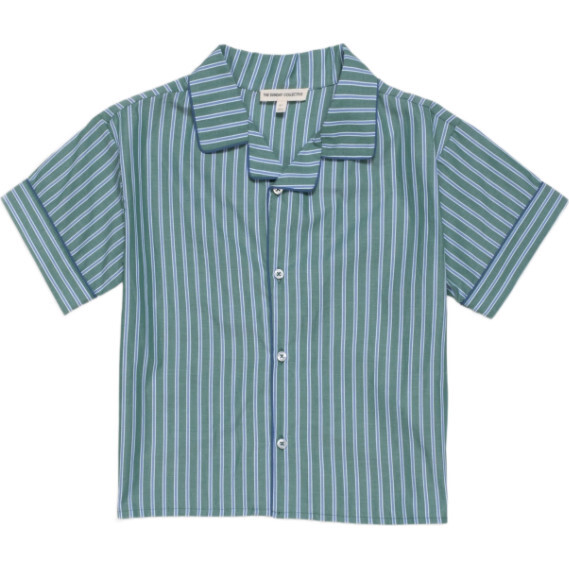 Bowling Shirt in Cucumber Stripe