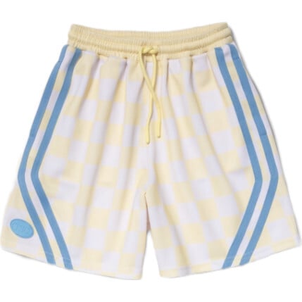 Basketball Shorts in Lemonade Check