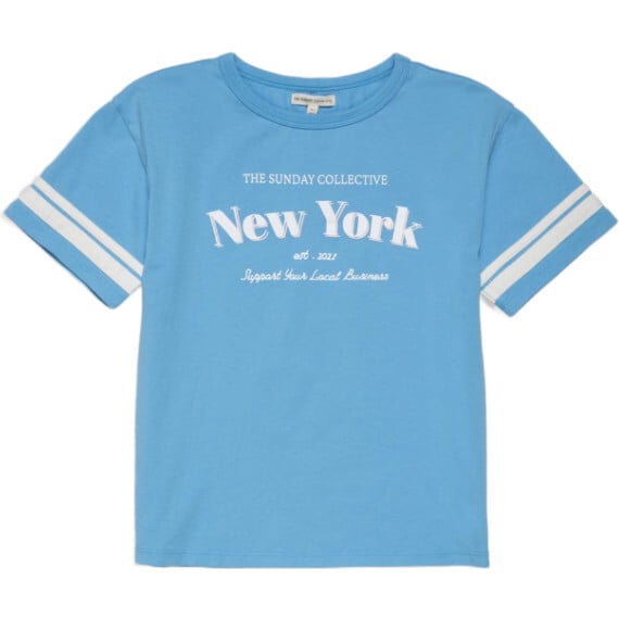 Organic Weekend Tee in Buzzer Blue