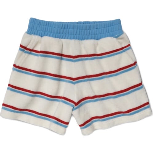 Organic Weekend Shorts in Terry Stripe