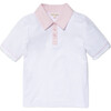 Tech Play Polo in Pink Trim - Polo Shirts - 1 - thumbnail