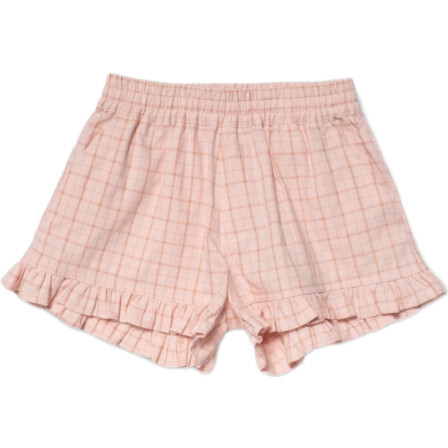 Ruffle Shorts in Pink Plaid