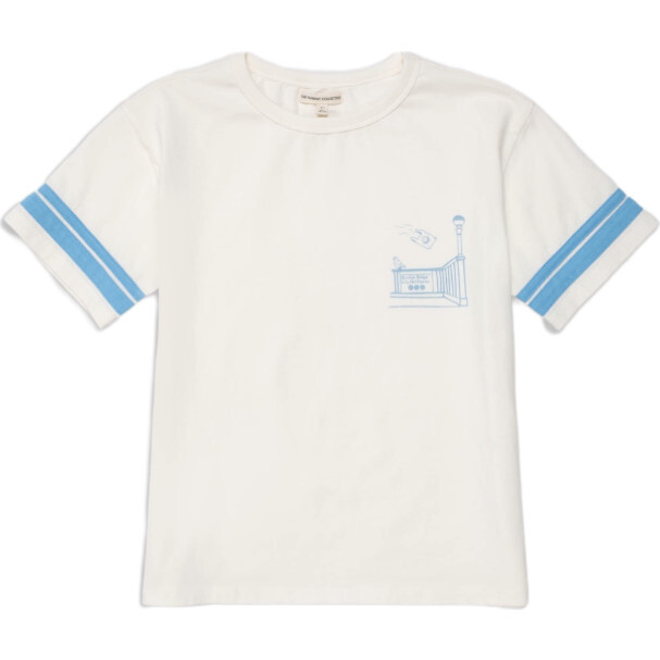 Organic Weekend Tee with Buzzer Blue Trim