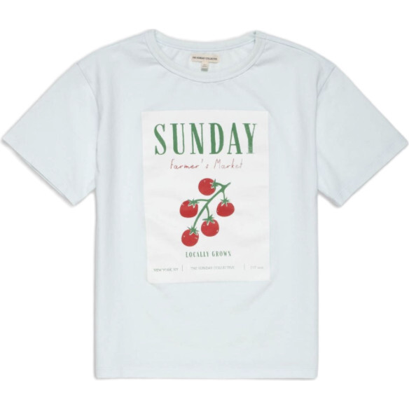 Organic Weekend Tee in Sky Blue